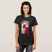 日本パナマ国旗 – パナマ日本のニア Tシャツ (正面フル)