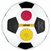 日本パーソナライズされた国旗とサッカーの写真 サッカーボール (正面)