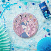 日本ピンクアニメ女子校生アールヌーボー ペーパープレート (パーティー)