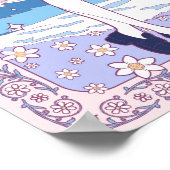 日本ピンクアニメ女子校生アールヌーボー ポスター (角)