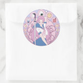 日本ピンクアニメ女子校生アールヌーボー ラウンドシール (バッグ)