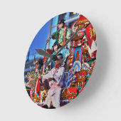 日本フェスティバルの伝統 ラウンド壁時計 (傾斜)