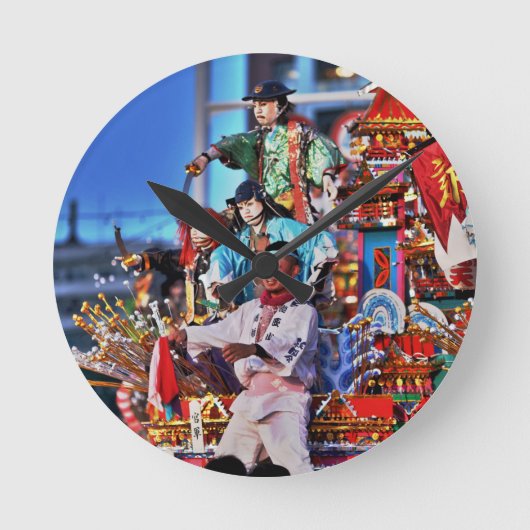 日本フェスティバルの伝統 ラウンド壁時計 (正面)