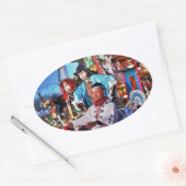 日本フェスティバルの伝統 楕円形シール (封筒)