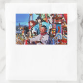 日本フェスティバルの伝統 長方形シール (バッグ)