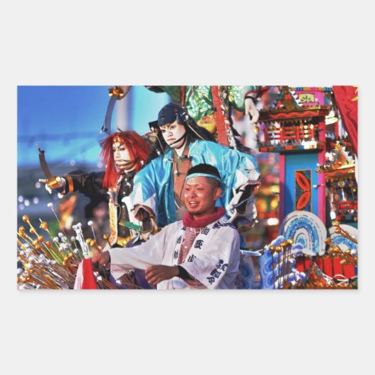 日本フェスティバルの伝統 長方形シール (正面)