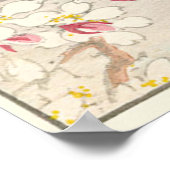 日本フクロウヴィンテージプリント ポスター (角)