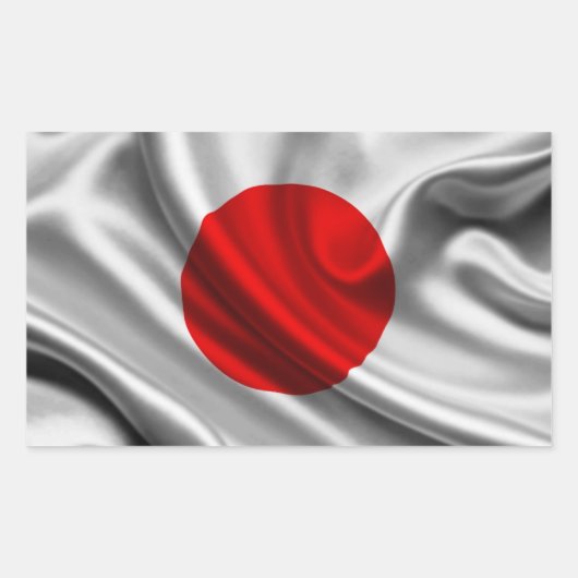 日本フラッグ織物 長方形シール (正面)