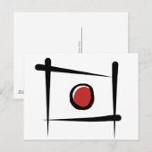 日本ブラシ国旗 ポストカード (正面/裏面)