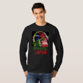 日本ブラジ日本のル国旗の誇りを持ったコンボM Tシャツ (正面フル)