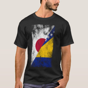 日本ボスニア・ヘルツェゴビナ国旗日本の- Bosn Tシャツ