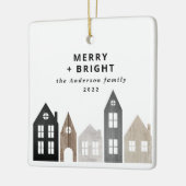 日本モダンのクリスマス北欧の家の写スタイリッシュ真 セラミックオーナメント (左)