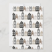 日本モダンクリスマス北欧の家4写真シック シーズンカード (裏面)