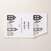 日本モダンクリスマス北欧スタイリッシュ住宅 ハンドタオル (ハンドタオル)