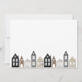 日本モダンクリスマス北欧ハウススタイリッシュズHolid シーズンカード (裏面)