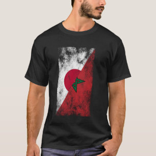 日本モロッコ国旗日本の – モロッコ Tシャツ