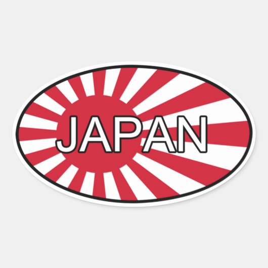 日本ユーロステッカー 楕円形シール (正面)
