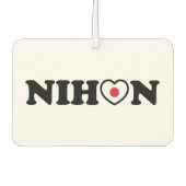 日本ラブハート国旗 カーエアーフレッシュナー (正面)