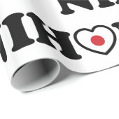 日本ラブハート国旗 ラッピングペーパー (ロールコーナー)