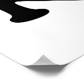 日本ラブハート旗のポスター ポスター (角)