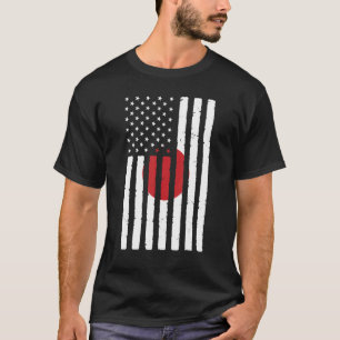 日本ルーツ宇佐国旗伝統ハーフ日本のアメリ Tシャツ