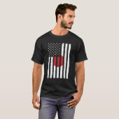 日本ルーツUSA国旗伝統ハーフ日本のアメリ Tシャツ (正面フル)