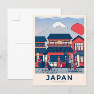 日本ヴィンテージイラストレーション旅行 ポストカード