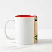 日本ヴィンテージスタイル旅行ポスター ツートーンマグカップ (左)