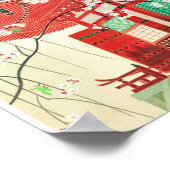 日本ヴィンテージ旅行のポスター復元 ポスター (角)