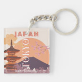 日本ヴィンテージ旅行アート キーホルダー (裏面)