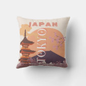 日本ヴィンテージ旅行アート クッション (裏面)