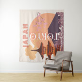 日本ヴィンテージ旅行アート タペストリー (インサイチュ)