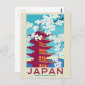 日本ヴィンテージ旅行ポスター1930年代 ポストカード (正面/裏面)