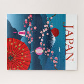 日本ヴィンテージ旅行ポスターl山富士 ジグソーパズル (横)