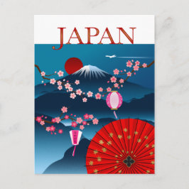 日本ヴィンテージ旅行ポスターl山富士 ポストカード
