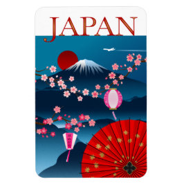 日本ヴィンテージ旅行ポスターl山富士 マグネット