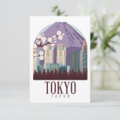 日本ヴィンテージ東京旅行グリーティングカード サンキューカード (スタンド正面)