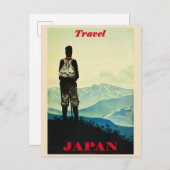 日本ヴィン日本のテージ旅行ポスター ポストカード (正面/裏面)