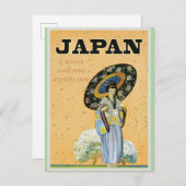 日本ヴィン日本のテージ旅行ポスター ポストカード (正面/裏面)