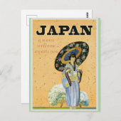 日本ヴィン日本のテージ旅行ポスター ポストカード (正面/裏面)
