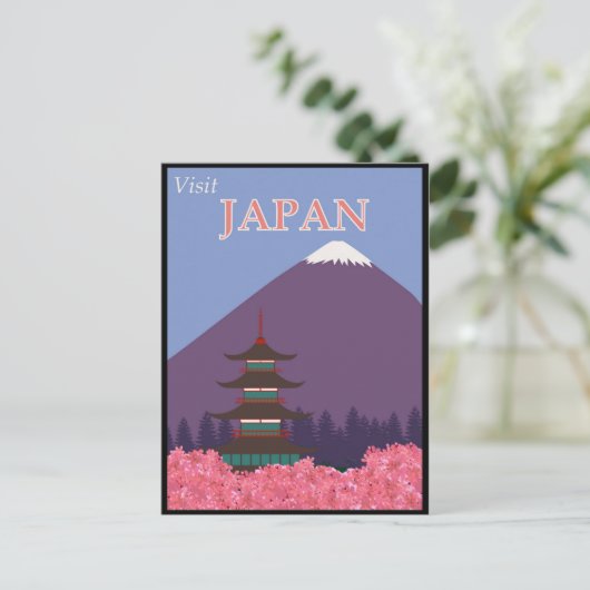 日本ヴィン日本のテージ旅行ポスター ポストカード (スタンド正面)