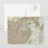 日本中国の地図 ポストカード (正面/裏面)