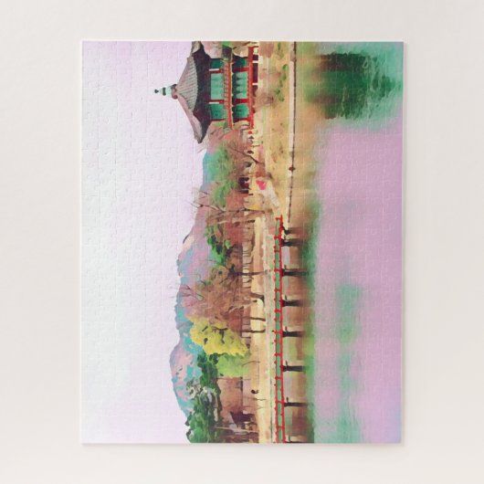 日本京都の美しい風景が挑戦的 ジグソーパズル (縦)