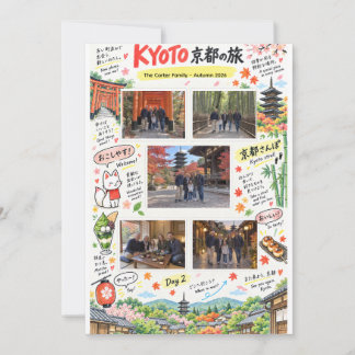 日本京都旅行5枚フォトコラージュトラベルZine
