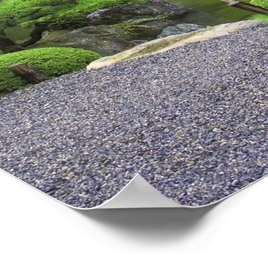 日本京都遺跡石庭 ポスター (角)