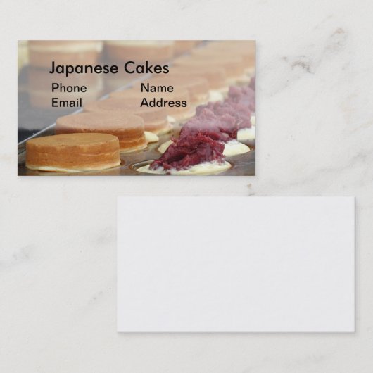 日本人のケーキおよび優美 名刺 (正面/裏面)