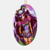 日本人のファッションの日本製アニメの女の子 セラミックオーナメント (右)