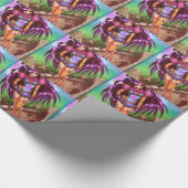 日本人のファッションの日本製アニメの女の子 ラッピングペーパー (角)