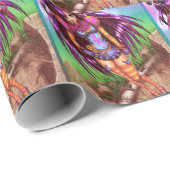 日本人のファッションの日本製アニメの女の子 ラッピングペーパー (ロールコーナー)