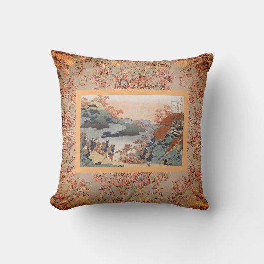 日本人のプリントの装飾用クッション クッション (正面)